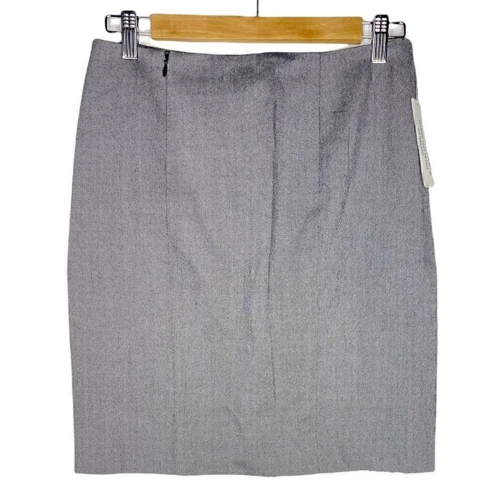 Chloé Skirt Size T36 XS Wool Silk NEW Grey Pockets Mini Business Professional